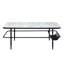 Ensemble de 3 tables d'appoint élégantes 3 pièces avec plateau en verre trempé et plateau en verre blanc