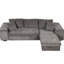 Canapé modulaire en L réversible de 104,5 po avec canapé-lit, chaise de rangement et 2 tabourets, fonction de canapé-lit gris anthracite-1393633256