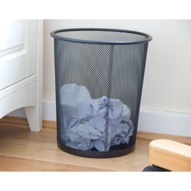 Gent 10 Litre Waste Basket, Black