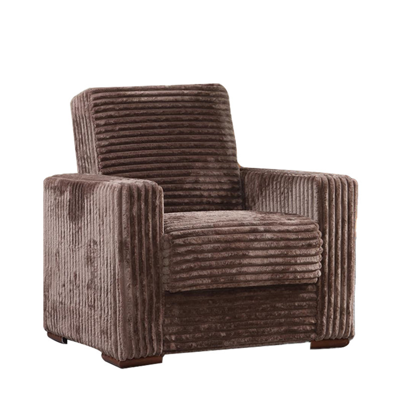 Fauteuil Monet, Brun, Velours côtelé brun