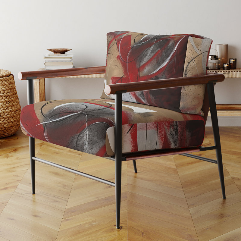Fauteuil d'appoint Curci - Fractals, Noir, noir, noir, noir