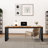 78.74 Inches Double Computer Desk For 2 Person – Extra Long Industrial Workstation With Heavy Duty Metal Frame, Large Dual Study Table For Home Office, Brown And Black Finish-607160242