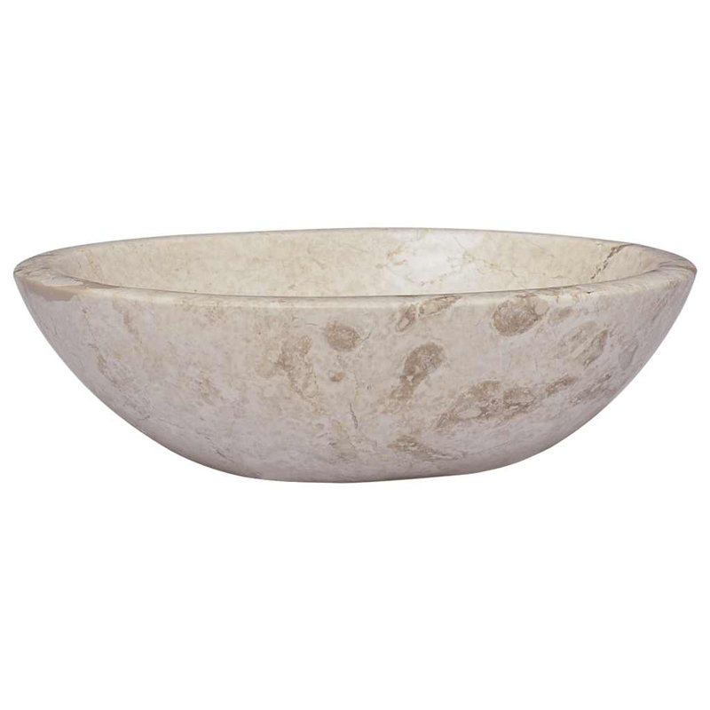 Borough Wharf Trask 530mm L x 400mm W Marble Oval Sink, Cream