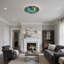 Plafonnier de 15,6 pouces de style Tiffany - culot E26 / commande murale - luminaires de plafond