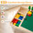 Play Table with Storages, 4 Compartment Double sided Available Activity Table, Stackable Baseplate Grid Compatible with Fun Learning Toy for Ages 5+