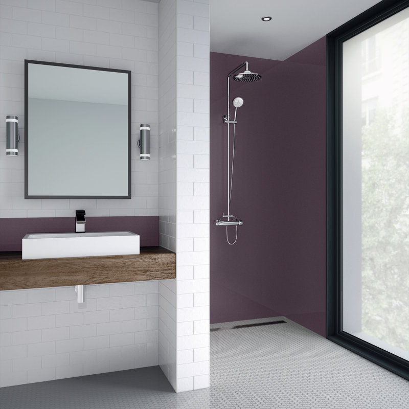35.4" x 96" Tin Backsplash in Purple