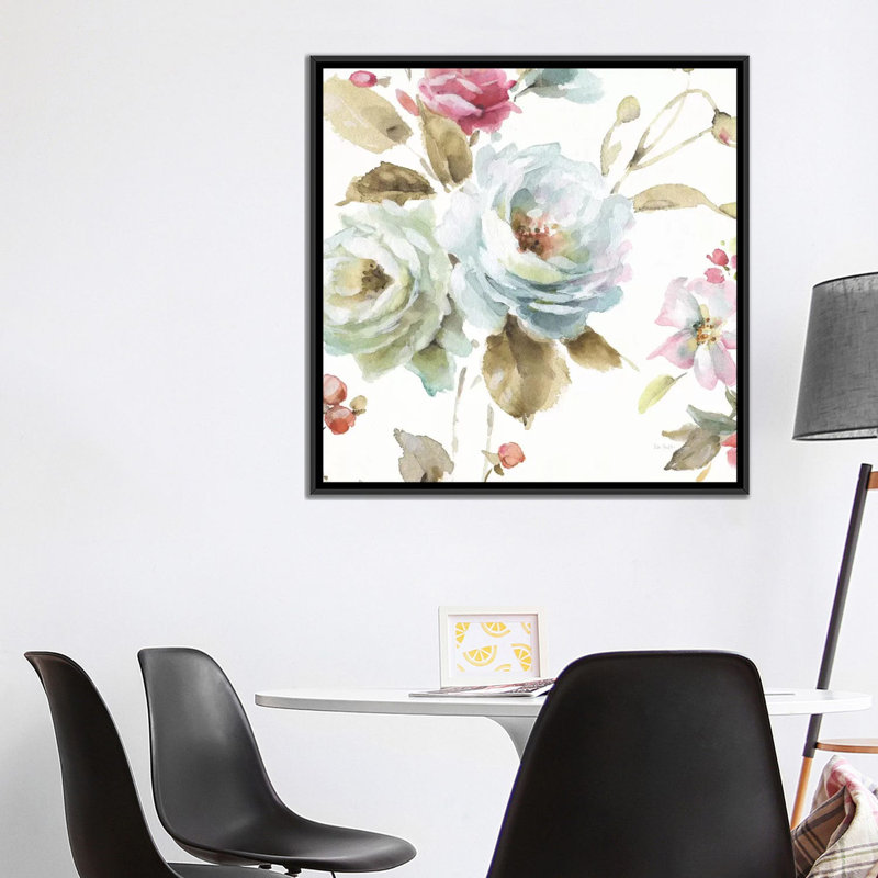 «Beautiful Romance VI», reproduction d'impression sur toile tendue, H 18 po x l 18 po x P 1,5 po, Toile encadrée noire