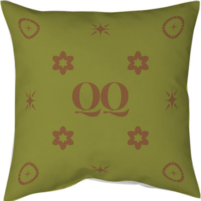 Coussin en polyester filé personnalisable 2 caractères de luxe Q Khieu Luxury