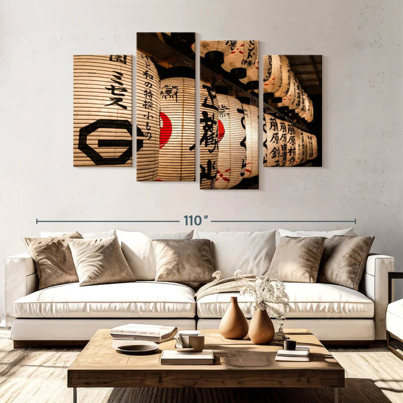 Lanternes japonaises en papier Tergel, H 54 po x l 84 po