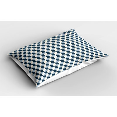 Retro Polyester Geometric Sham Set