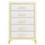 Commode blanche 5 tiroirs Chesney