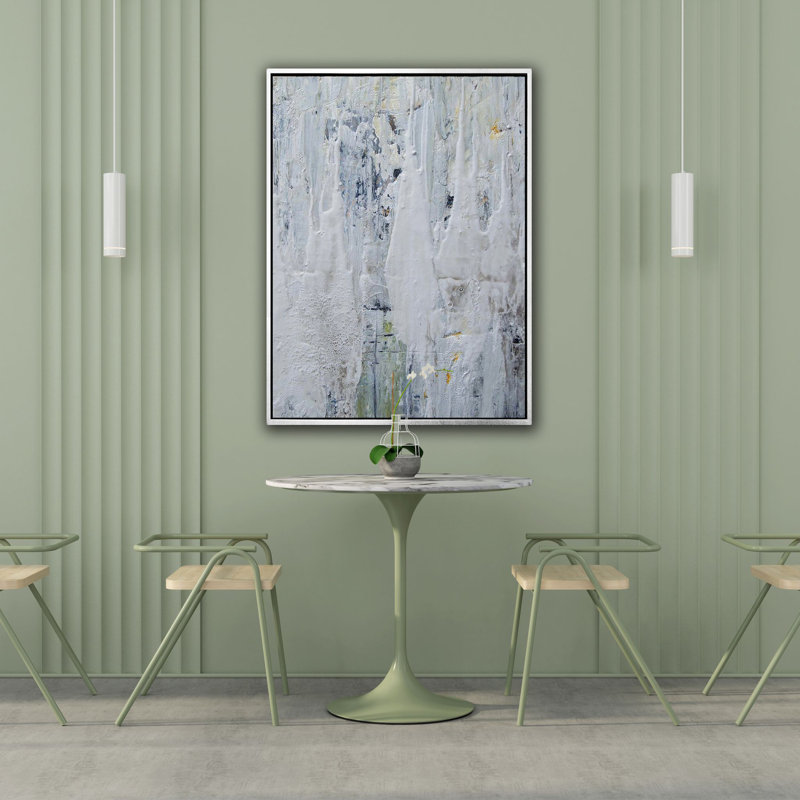 Green Cafe I On Giclee Canvas Hand Embellished Art, 48" H x 36" W x 1.5" D, Unframed