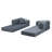 Corduroy Folding Mattress Couch with Fixed-Shape Frame, Floor Sofa Lounge Couch-1735443002