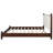 King Size Wood Platform Bed with Upholstered Headboard, Espresso Frame+Beige Fabric-800682939-800682938