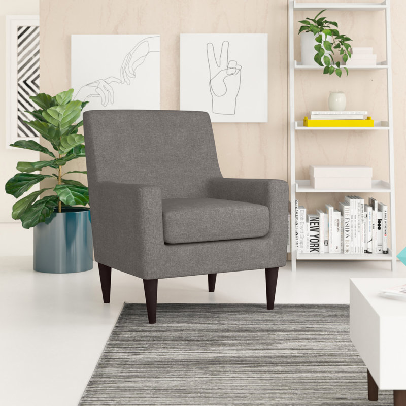 Fauteuil l 28 po Donham, Tissu performance, Noir
