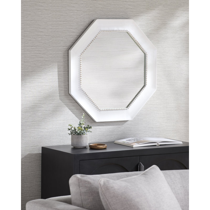 Miroir décoratif Ellye, Argent argent, 27 po x 27 po
