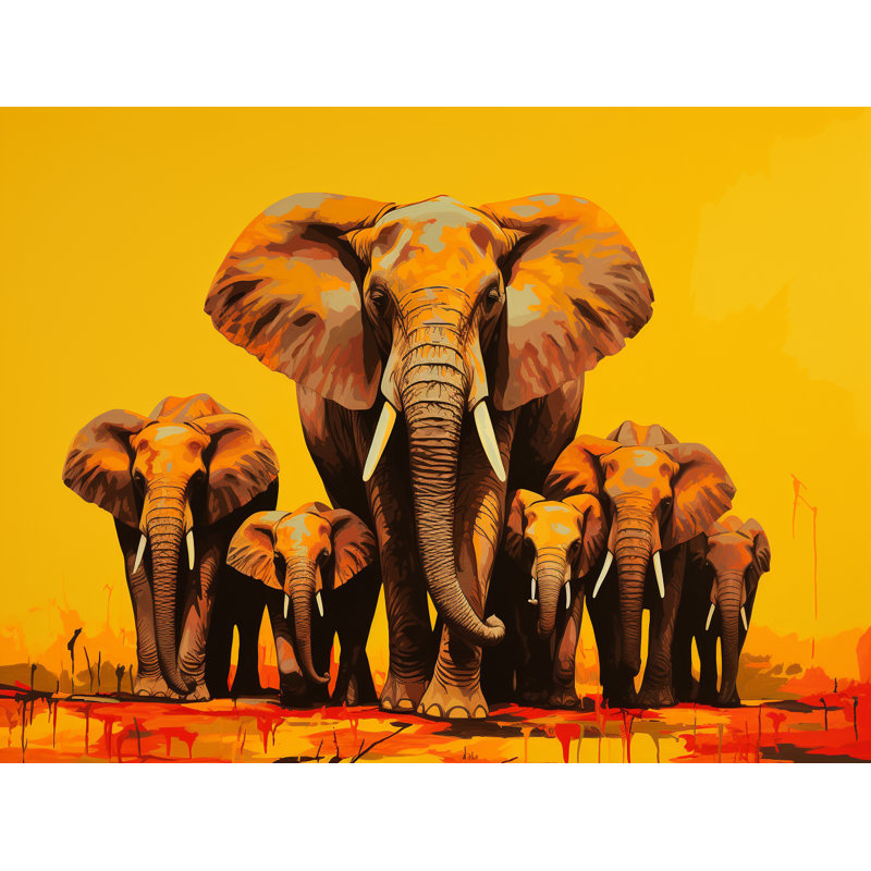 Elephant Animal Shower Curtain, 73"H x 70"W