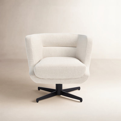 Arnelle Upholstered Swivel Barrel Chair