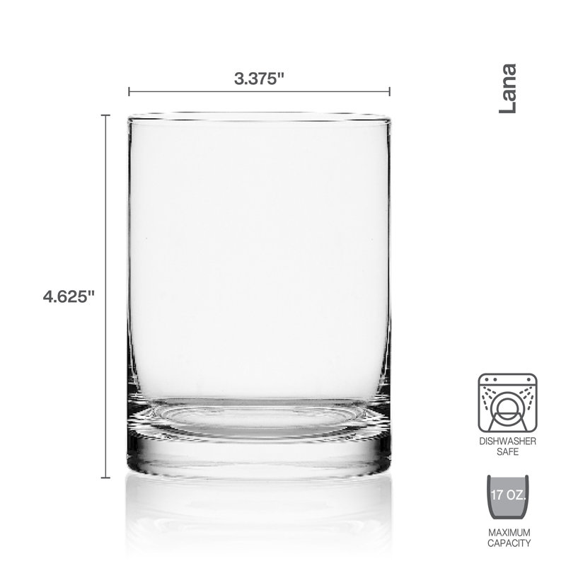 Lana 17 oz. Double Old Fashion Glasses