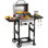 Barbecue au propane à 2 brûleurs avec poêle à frire en fonte et grilles, grille en acier inoxydable à sortie de 16 000 BTU pour la cuisine extérieure, le patio, la fête dans la cour