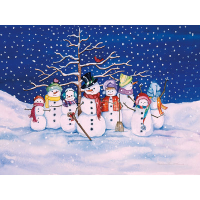 «Snow Family» par Kathleen Parr Mckenna - impression sur toile tendue