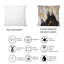 Coussin décoratif noir et blanc à motif de vagues liquides I - Modern-475597433