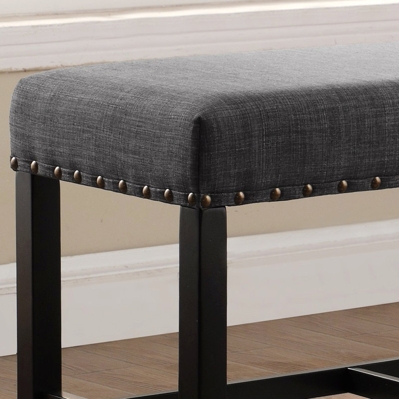 Counter Height Dining Bench, Grey