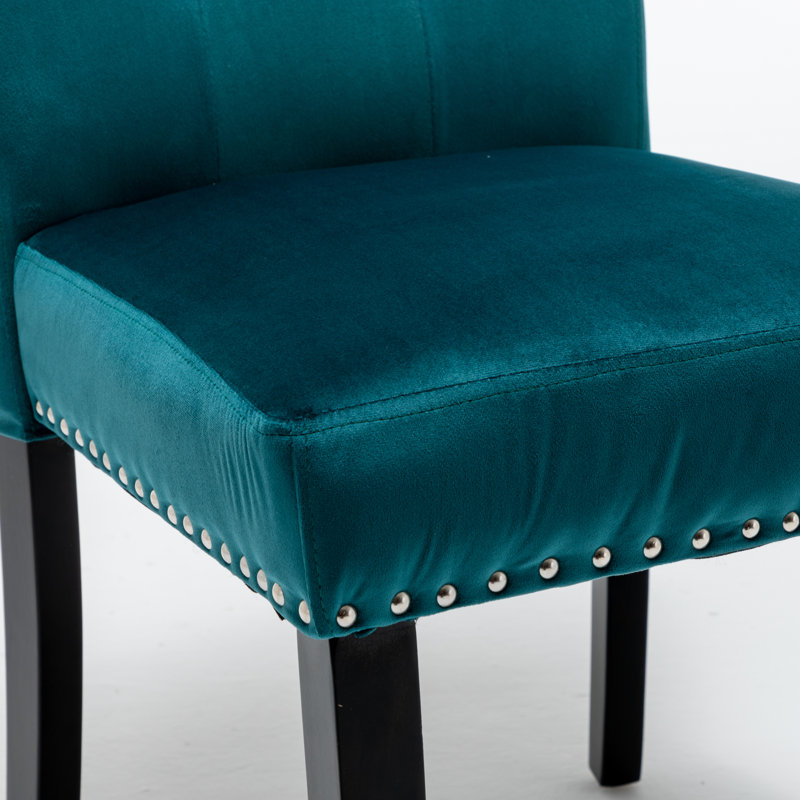 Chaise d'appoint rembourrée Mitt, Bleu sarcelle