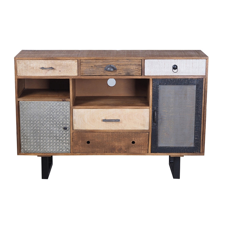 Rustic 2-Drawer Kitchen Island,island,coffee cart