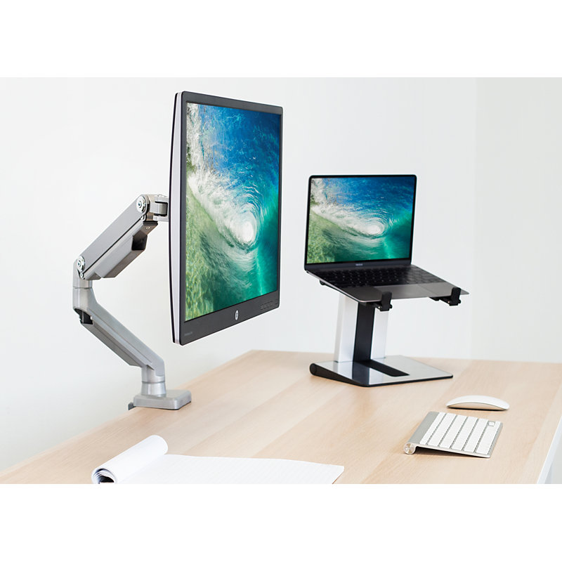 Adjustable Aluminum and Steel Single Monitor Arm Mount