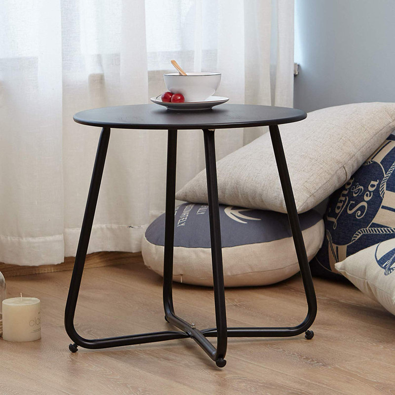 Table d'appoint en métal Naropa, Noir