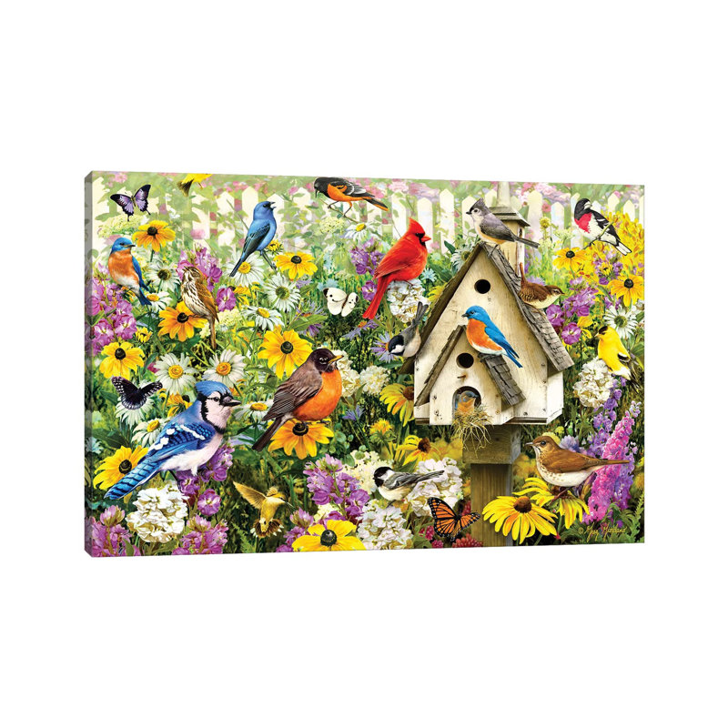 "Chapel Birds" par Greg & Company, impression, Toile tendue, Pas de tapis, H 12 po x l 18 po x 1,5 po