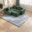 Comfortable Velvet Sectionals, Modern L Shape With Movable Ottoman For Home