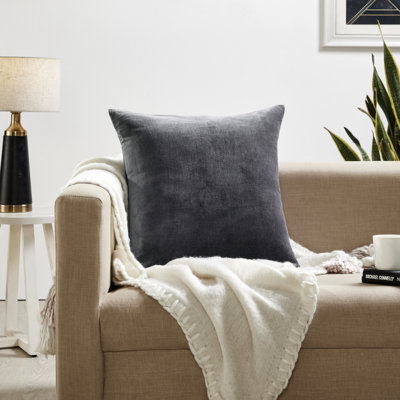 Housse décorative 100% coton touffeté avec fermeture à glissière, ensemble de 2