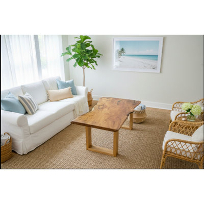 Table basse personnalisable en bois franc de châtaignier anglais