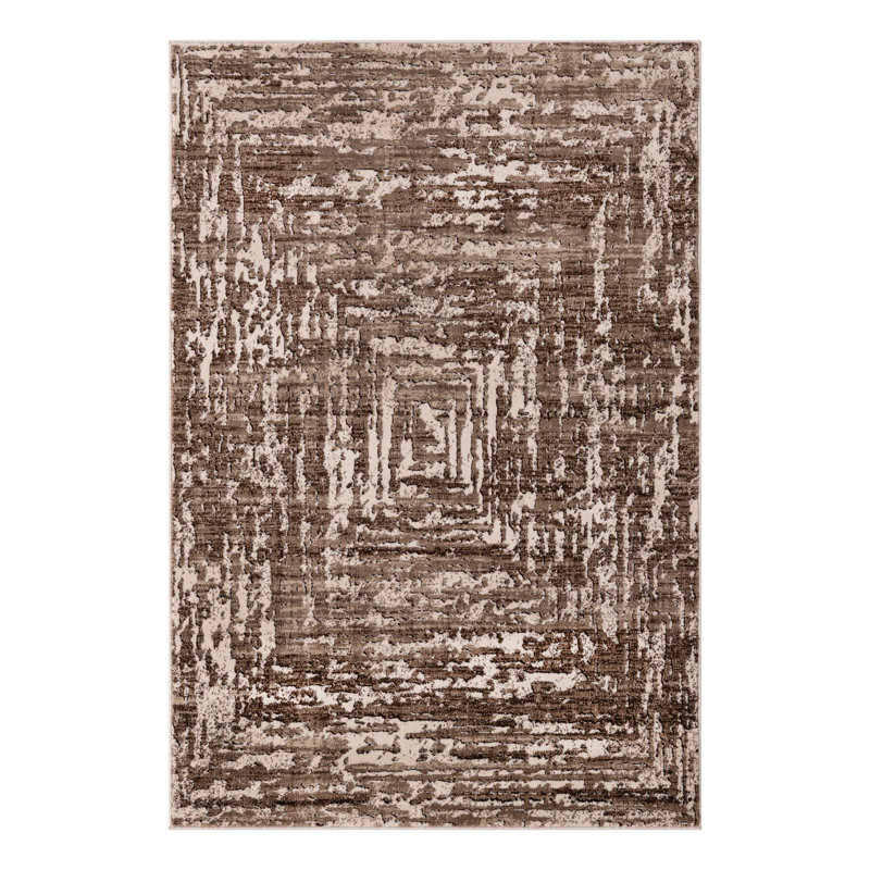 Geometric Indoor Rug, Rectangle 4' x 6'