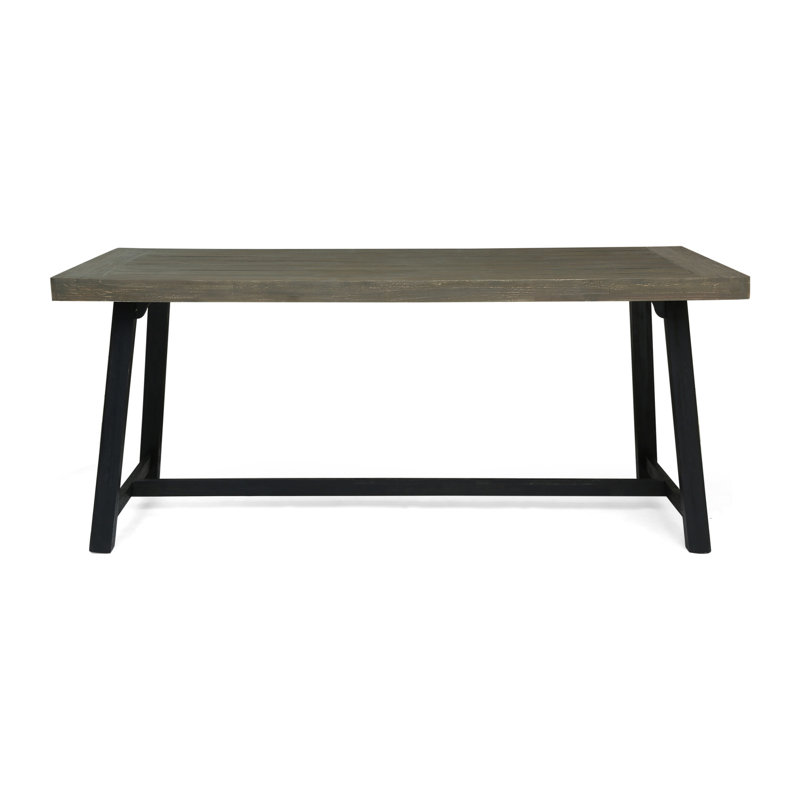 Table de salle à manger d'extérieur en bois d'acacia (table incluse seulement)
