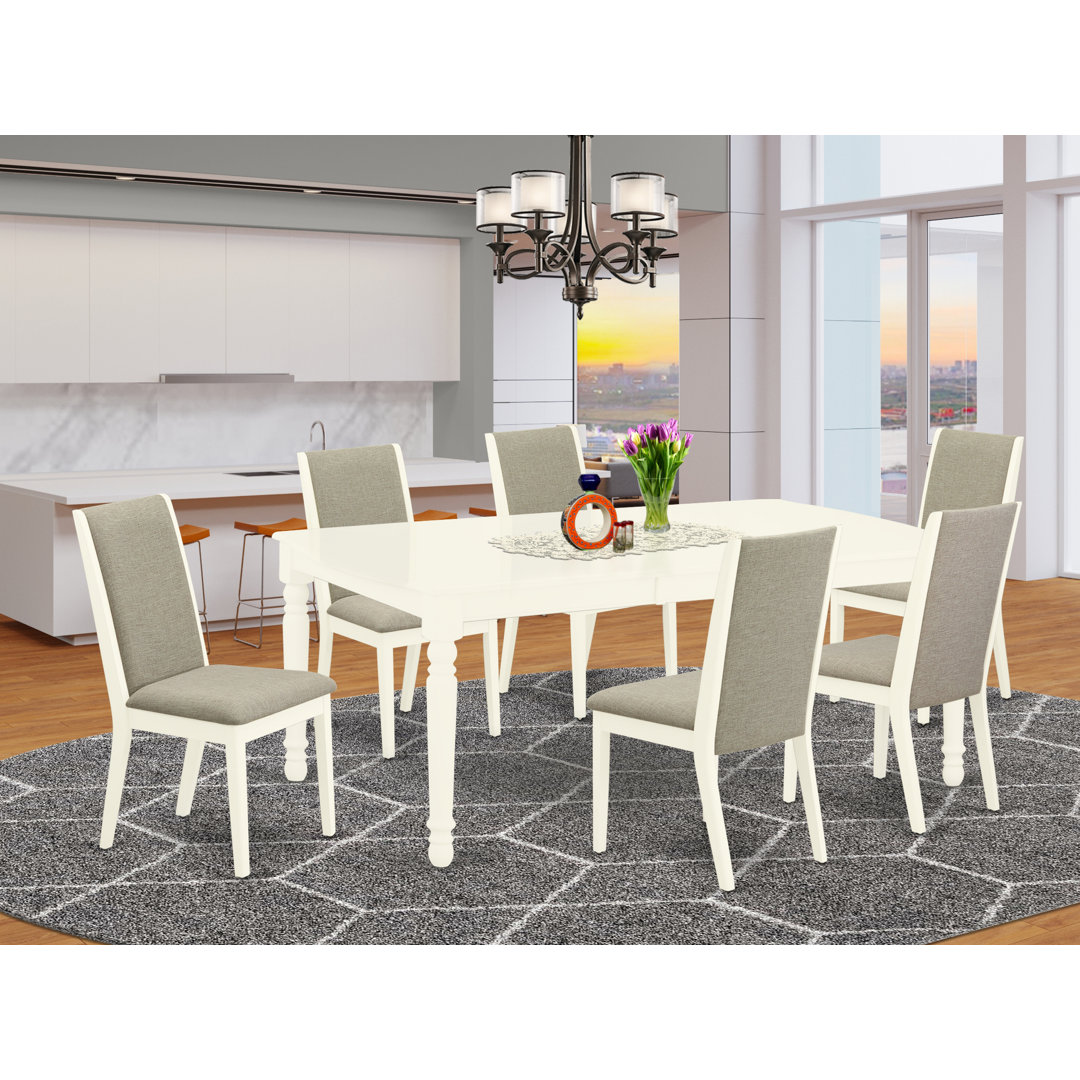 Njord Solid Wood Solid Wood Top Four Leg Dining Set Charlton Home® Table Top 