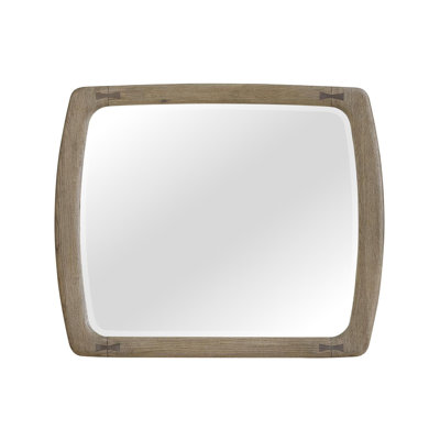 Miroir d'inspiration anglaise en chêne noueux avec nœuds papillon