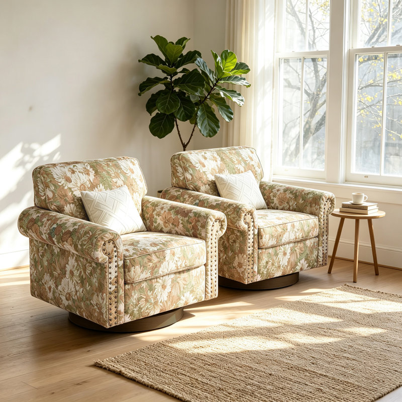 Fauteuil pivotant à 360 degrés, Fleurs de sable