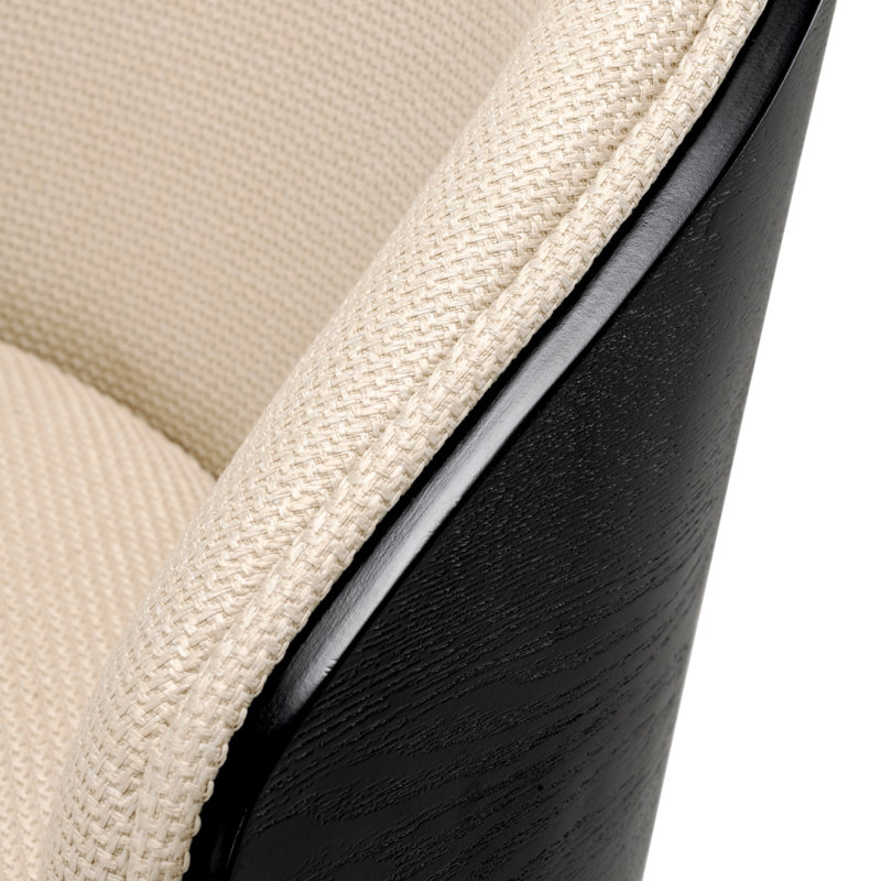 Camerota Upholstered Armchair, Black/Sand