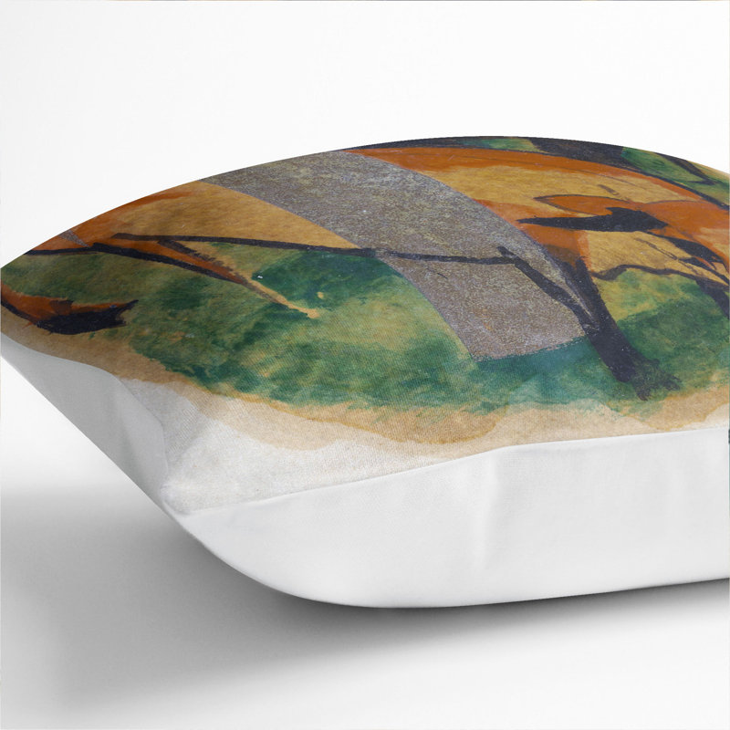 Horse And Cattle Square Throw Cushion, 55cm H x 55cm W x 20cm D, White