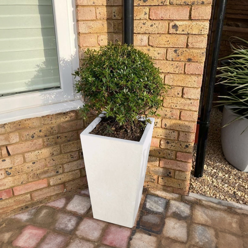 Plant Pot, 50.5cm H x 24.5cm W x 24.5cm D, White