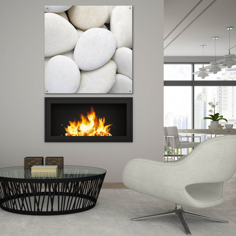 " White Pebbles " by PhotoINC Studio, 36" H x 36" W x 0.2" D