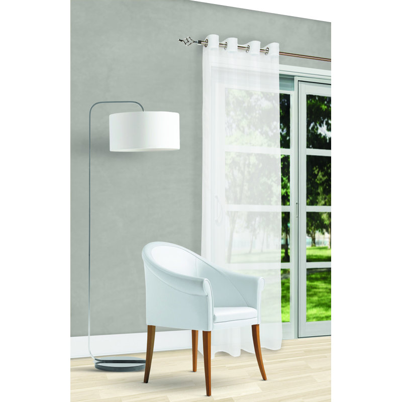 Bonner Solid Sheer Grommet Curtain Panels, Set of 2, White