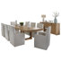 Pula 8 - Person Extendable Solid Wood Top Double Pedestal Base Dining Set