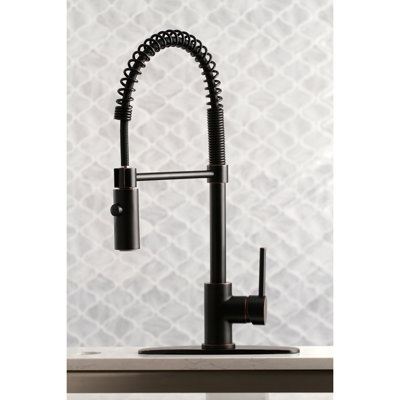 Kingston Brass Concord Single-Handle 1-Hole Deck Mount Pre-Rinse Kitchen Faucet