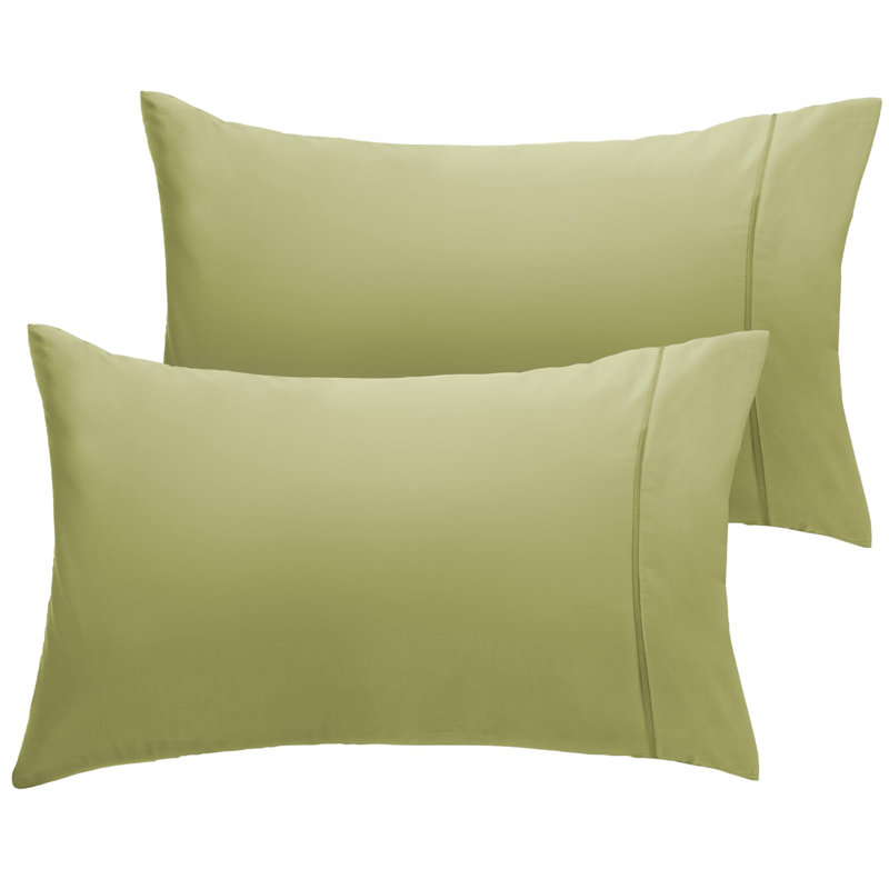 LuxClub 2 PC Lime Queen Performance Microfiber Solid Pillowcase Set, Queen Pillowcase, Lime