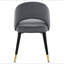 Chaises d'appoint arquées grises et noires (ensemble de 2)-1914426298