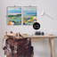"Modern Farmland & River" par Jan Weiss, 2 pièces sur toile-212538180